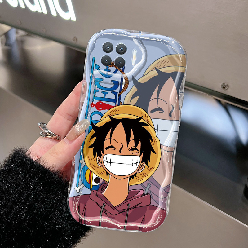 Casing Hp OPPO A93 2020 F17 Pro Reno 4F Reno4 F Reno 4 Lite Reno4 Lite Case Softcase pelindung silikon lunak Anti drop karakter Anime Casing One Piece Kesing