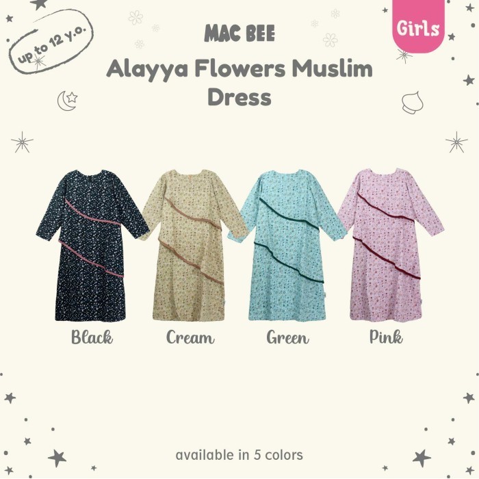 MacBee Baju Anak Perempuan Gamis Anak Muslim Collection Alayya