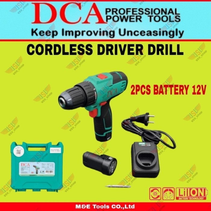 DCA ADJZ1202E CORDLESS DRIVER DRILL MESIN BOR BATERAI CORDLESS DRILL