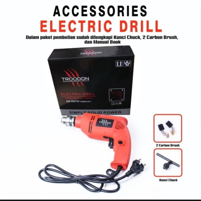 MESIN BOR LISTRIK 10MM BOLAK BALIK