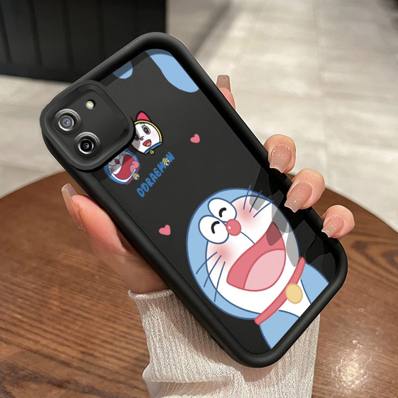 Casing Hp Realme C11 2020 Case Anti drop Casing ponsel Doraemon tertawa HP pelindung silikon Softcas