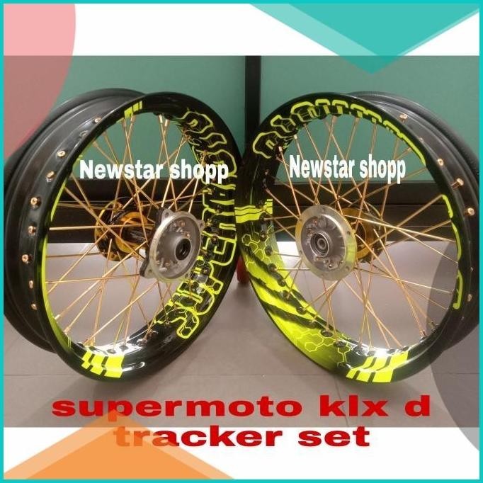 velg klx dtracker supermoto 300 350 17 set paketan protech two tone 19