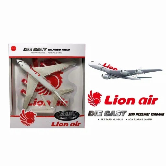 DIECAST PESAWAT TERBANG LION AIR - REPLIKA DIECAST MINIATUR