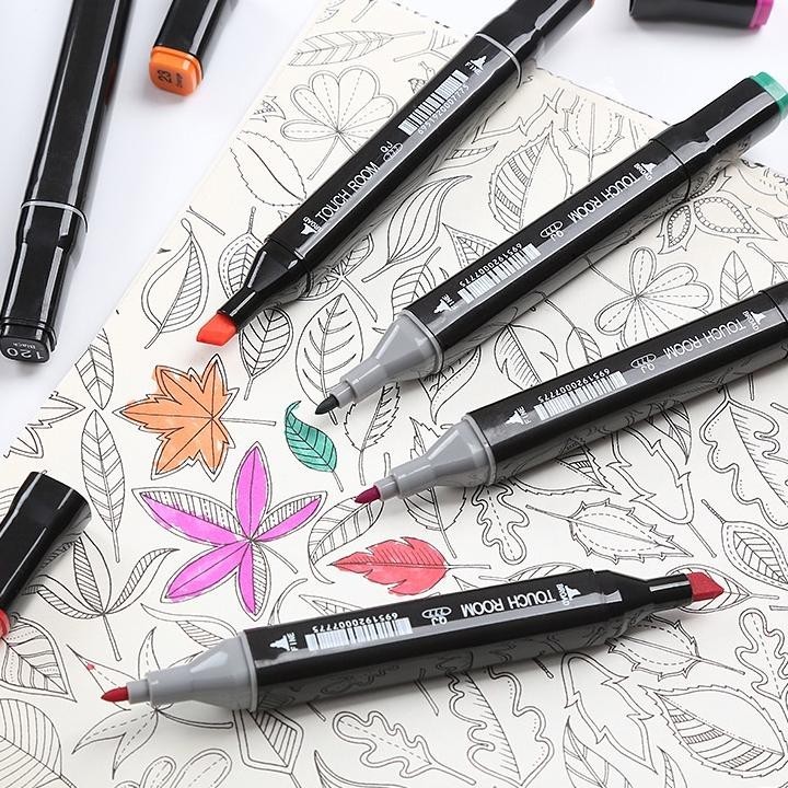 

vb-8 GU TouchFive 24/36/48/60/80 Warna Sketsa Spidol Umum General Marker Set Animation Markers / Twin Market Set Spidol Viral