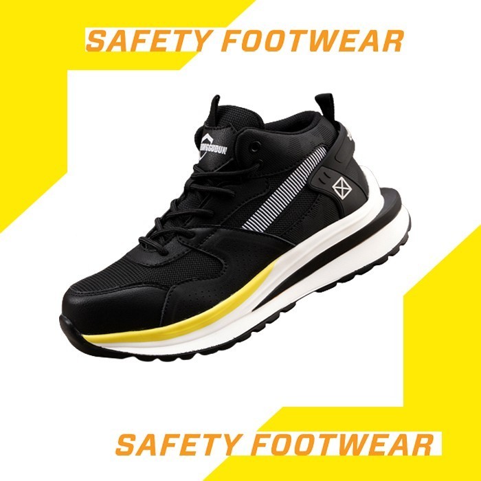 Sepatu Safety Boot Anti Paku Ujung Besi Sporty Safety Shoes