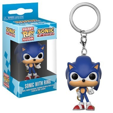 Poet Pop Keychain Sonic The Hedgehod Sonic With Ring Funko Keychain