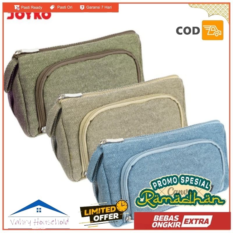 

JOYKO PC5503/PC5004 PENCIL CASE Kotak Pensil Tempat Pensil - COKLAT MUDA