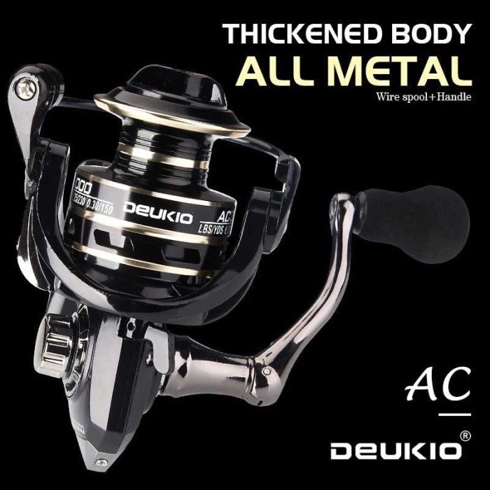 COD DEUKIO AC2000 Rell Rill Ril Reel Pancing Murah Metal Kuat 5.2:1