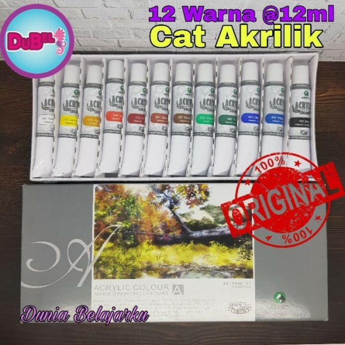 

Cat Acrylic / Cat Akrilik Maries 12 Warna 1 Set / Original / Beli 3 Le