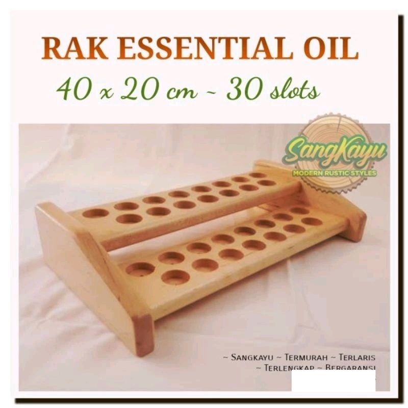 Rak oil kayu essential oil 30 slot air humidifier essentials oils rack
