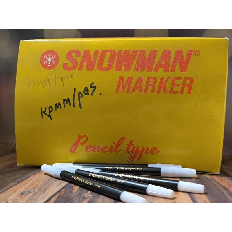 

Snowman Pencil type/spidol pencil warna hitam