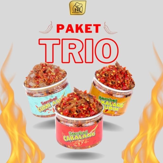 

PAKET TRIO SAMBAL NORIBET CAKALANG - CUMI ASIN - CAKALANG GURIH GM