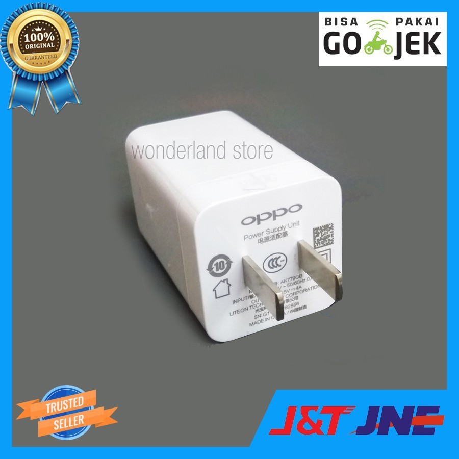 OPPO Adaptor/Kepala Charger Rapid VOOC 5V 4A Original 100% (AK779GB) - Wonderland Store Bandung