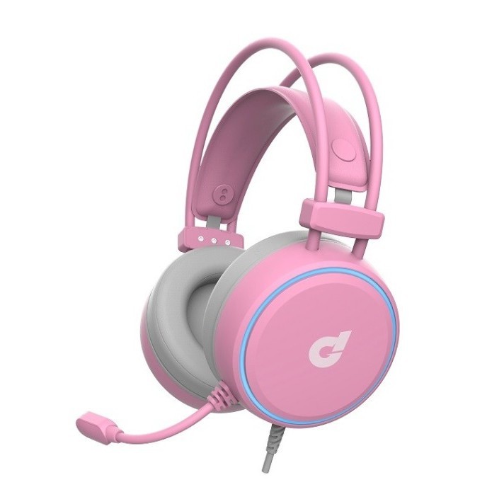 Headset Dbe Gm190 7.1 Virtual Surround Gaming Headphone - Pink Edition