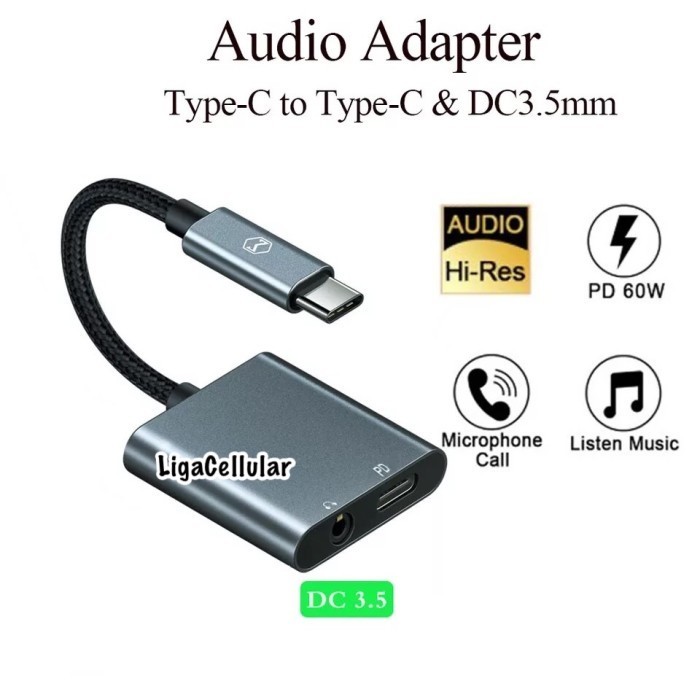 Audio Converter Asus Rog 3 Type C To Jack 3.5Mm Mcdodo Open Mic