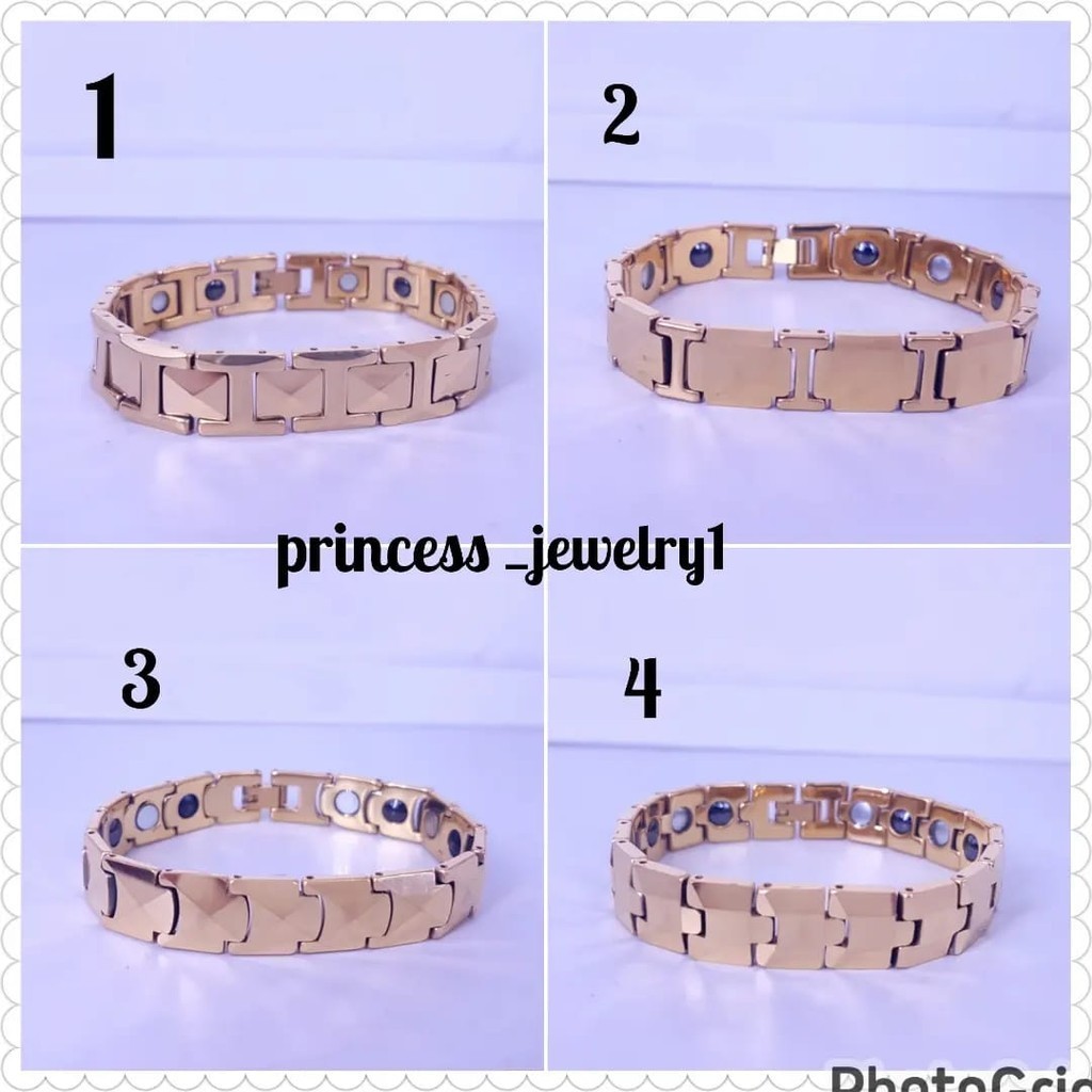 gelang kesehatan pria titanium anti karat