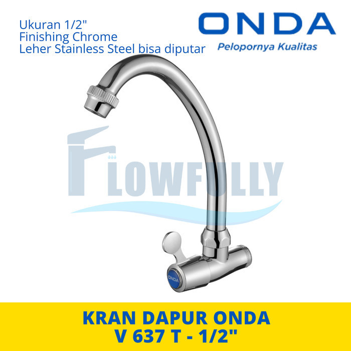 V 637 T ONDA KRAN AIR DAPUR KITCHEN SINK CUCI PIRING LEHER ANGSA