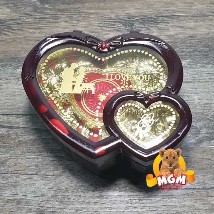 Kotak perhiasan Love TWIN / Kotak musik / Jewelry Music Box love mini