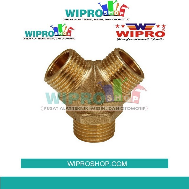 Wipro WN5107 Y-Type Connector M1/8" x M1/8" x M1/8" M1/4" x M1/4" x M1/4" M3/8" x M3/8" x M3/8"