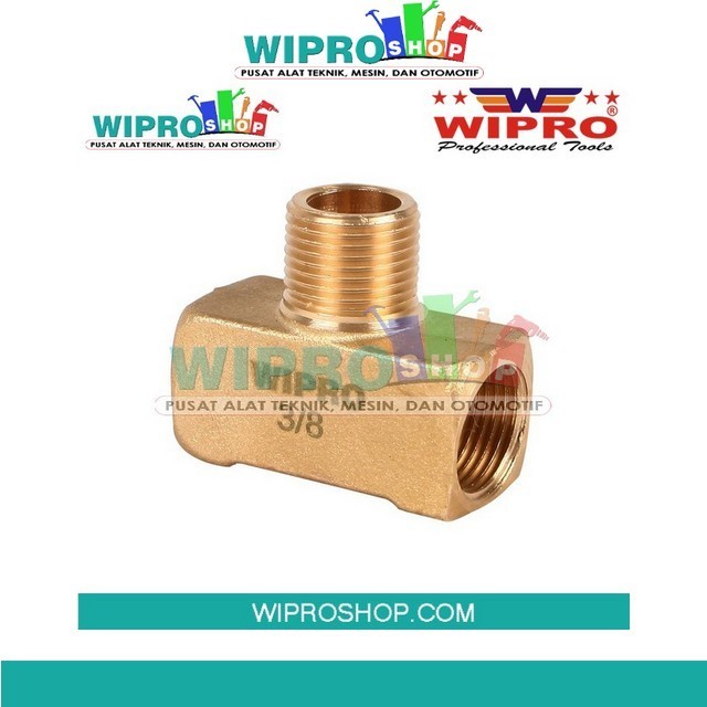 Wipro WN5208 Square Tee M1/8" x F1/8" x F1/8" M1/4" x F1/4" x F1/4" M3/8" x F3/8" x F3/8"