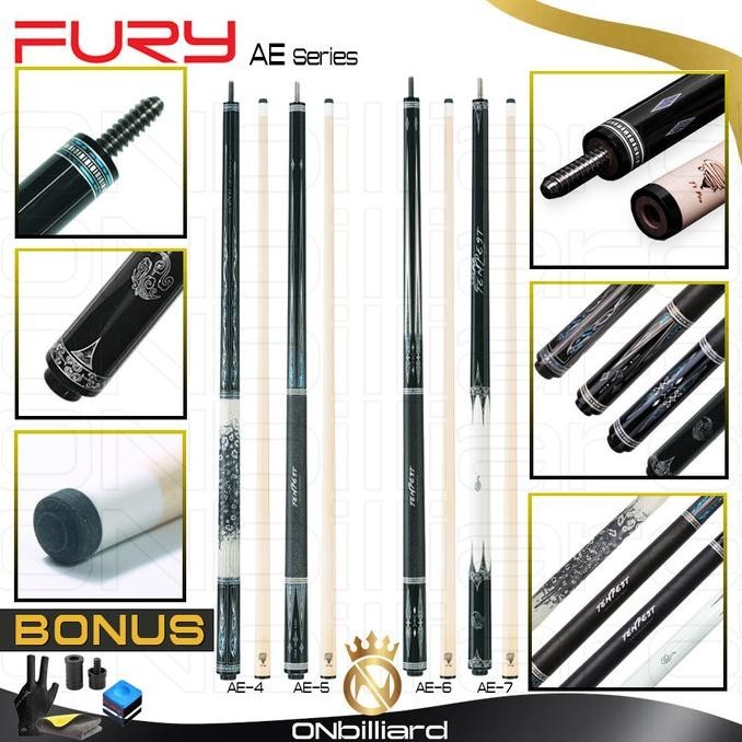READY FURY TEMPEST AE SERIES AE-4 AE-5 AE-6 AE-7 CUE STICK STIK BILLIARD  HEMAT