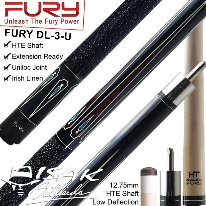 TERBARU FURY DL-3 MAPLE POOL CUE - 13 MM - BILLIARD STICK STIK BILIAR BILYAR BEST SELLER