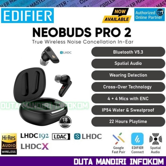 Edifier Neobuds Pro 2 Tws - True Wireless Noice Cancellation In-Ear