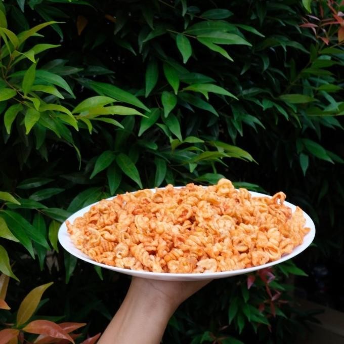 

MAKARONI SPIRAL ASIN PEDAS GURIH CEMILAN MAKANAN RINGAN OLEH OLEH