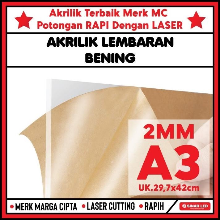 

GRATIS ONGKIR AKRILIK LEMBARAN 2MM UK. A3 / AKRILIK BENING / MARGA CIPTA / ARCYLIC !!!!!!!
