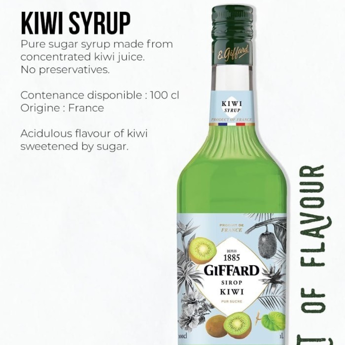 

Giffard syrup Kiwi flavour 1L Sirup giffard Kiwi 1liter