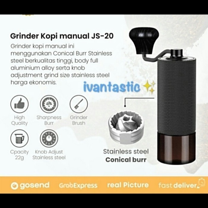 Coffee Grinder Ggiling Kopi Manual Js-20 Not Timemore Hario Porlex