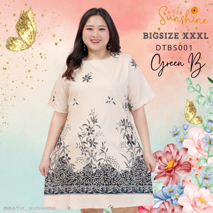 Dress Terusan Batik Jumbo Big Size Xxxl /Batik Wanita Plus Dtbs001(10)