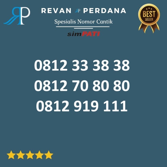 Nomor cantik simpati 10 digit telkomsel 4g 5g OB12 33 38 38 rvb034