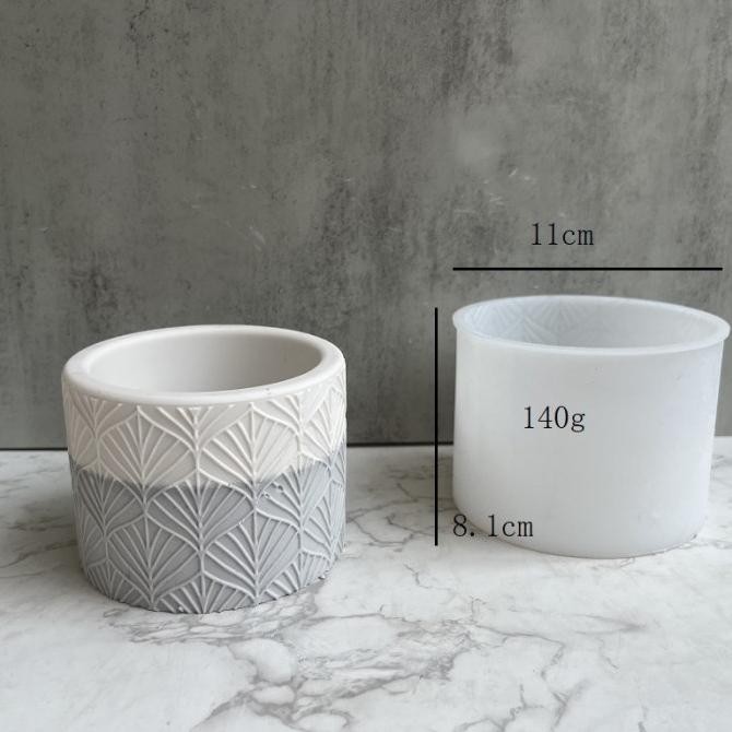 Cetakan Silikon Resin Succulent Flower Pot Variant Pattern Mold
