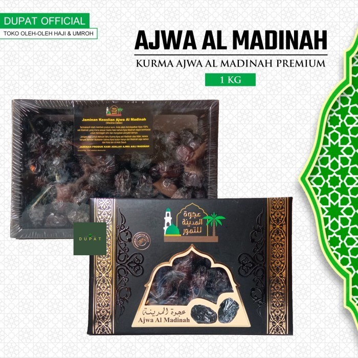 

Kurma Ajwa Al Madinah Premium 1 Kg / Ajwa Madina / Medina / Kurma Nabi