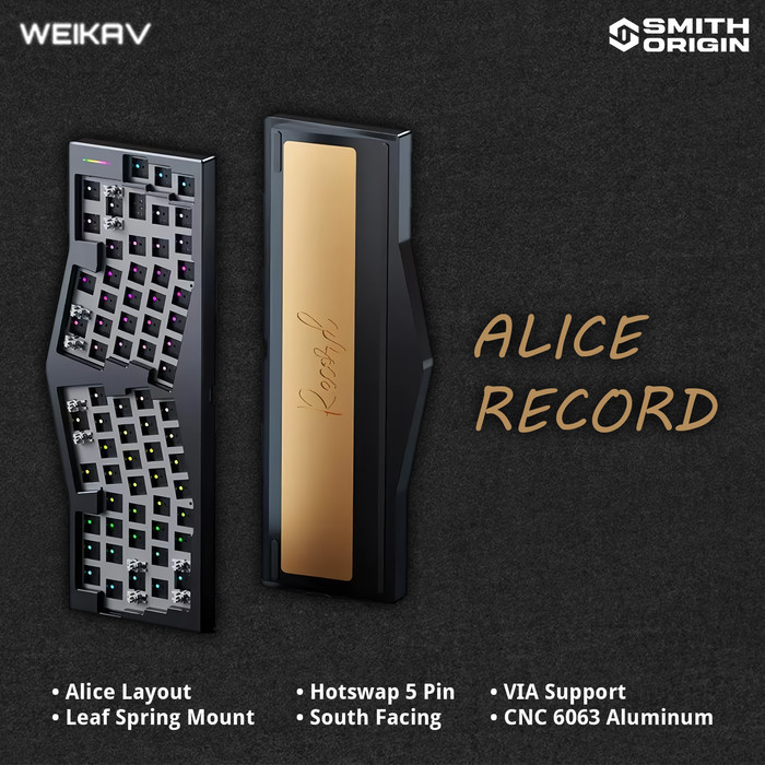 Weikav Record Alice Aluminum Keyboard Barebone