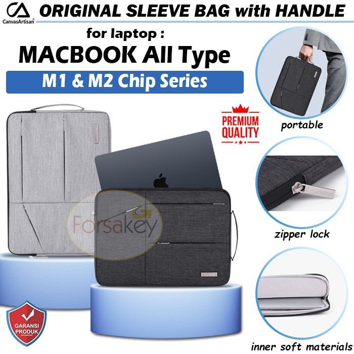 ORIGINAL Sleeve Tas Macbook Air Pro M1 M2 13 13.3 13.6 Inch 2022 Case