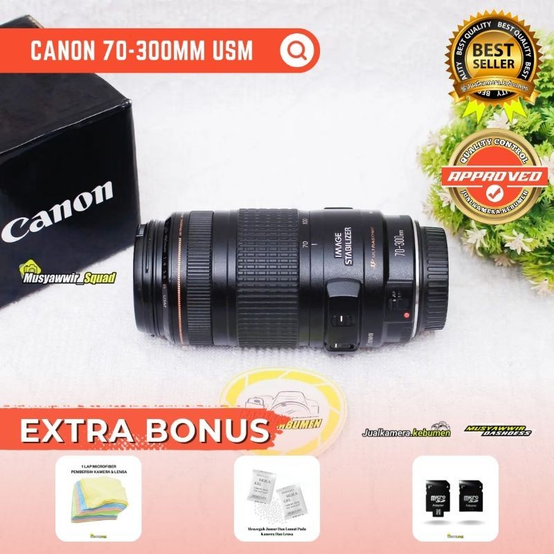 LENSA CANON TELE 70-300MM IMAGE STABILIZER NORMAL SIAP PAKAI - BUKAN LENSA CANON 55-250MM LENSA CANO