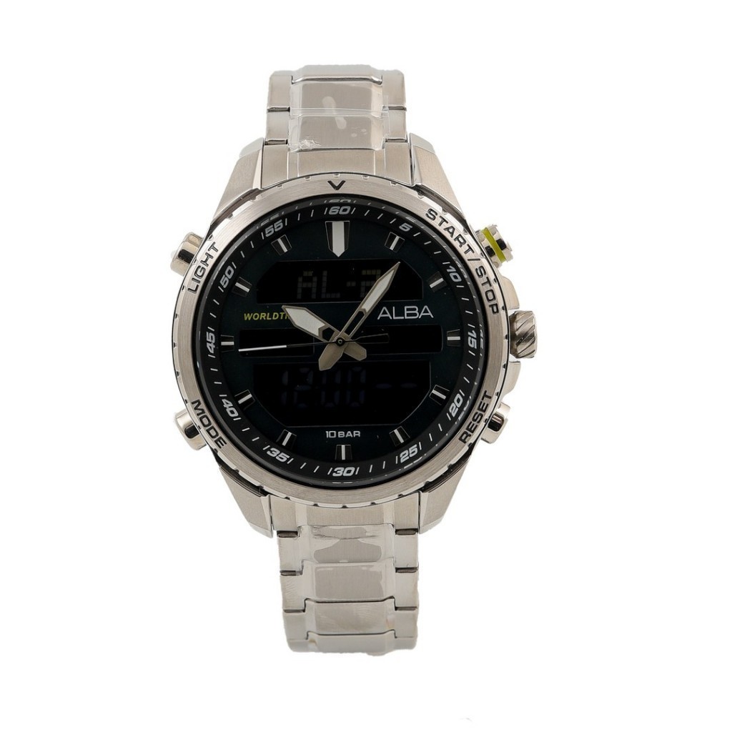 Jam Tangan Alba Pria AZ4063 Silver Hijau Hitam Original Garansi Resmi