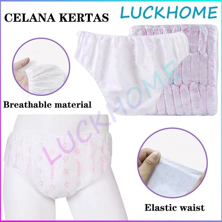 Disposable Travel Underwear CD Kertas Sekali Pakai Celana Dalam Sekali Pakai Wanita