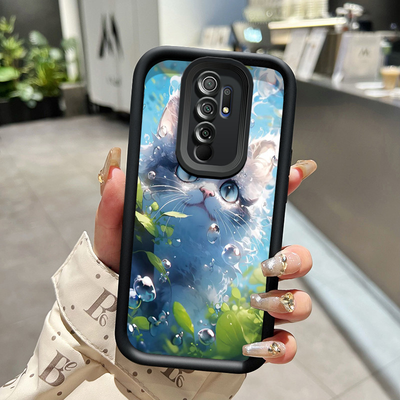 Casing Hp Xiaomi Redmi 9 Redmi 9 Prime POCO M2 Case HP air minum Casing lembut lucu kartun kucing So