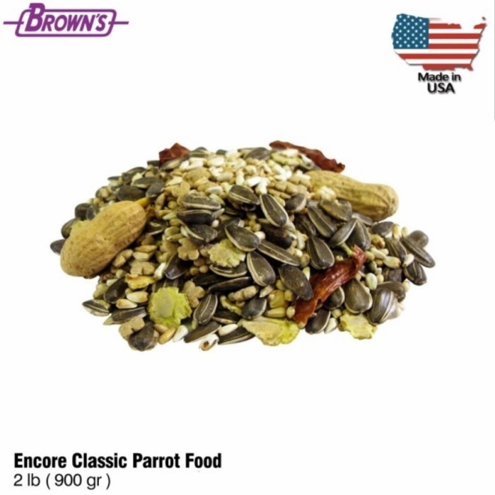 Browns Encore Classic Natural Parrot Food 900Gr
