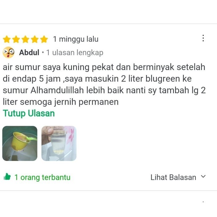 Penjernih Air Sumur Bor Berminyak Minyak Karat Kuning Keruh Besi Karat
