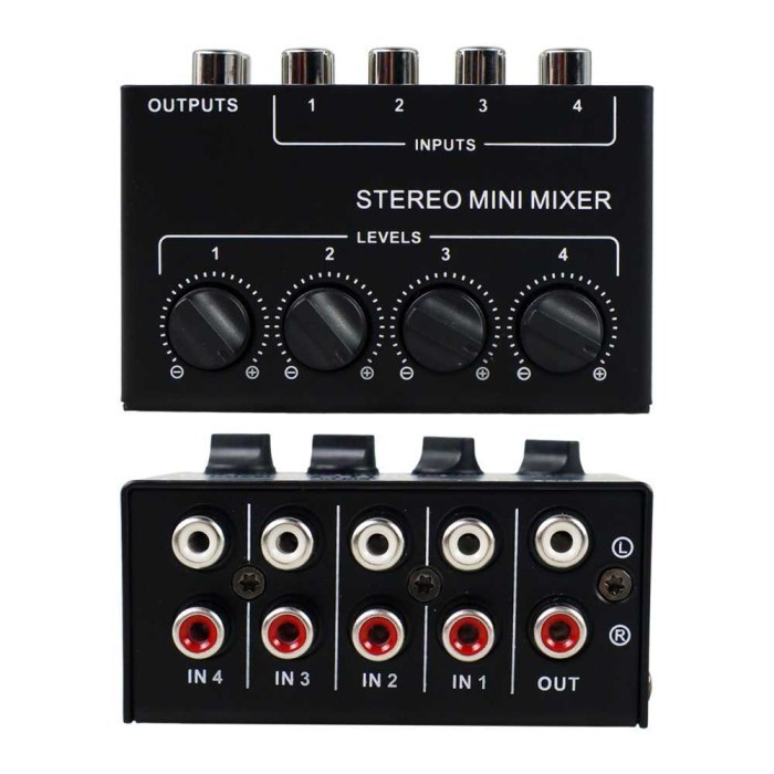 Audio Mixer Mini Amplifier 4 Channel Pro Ultra Compact Mikser
