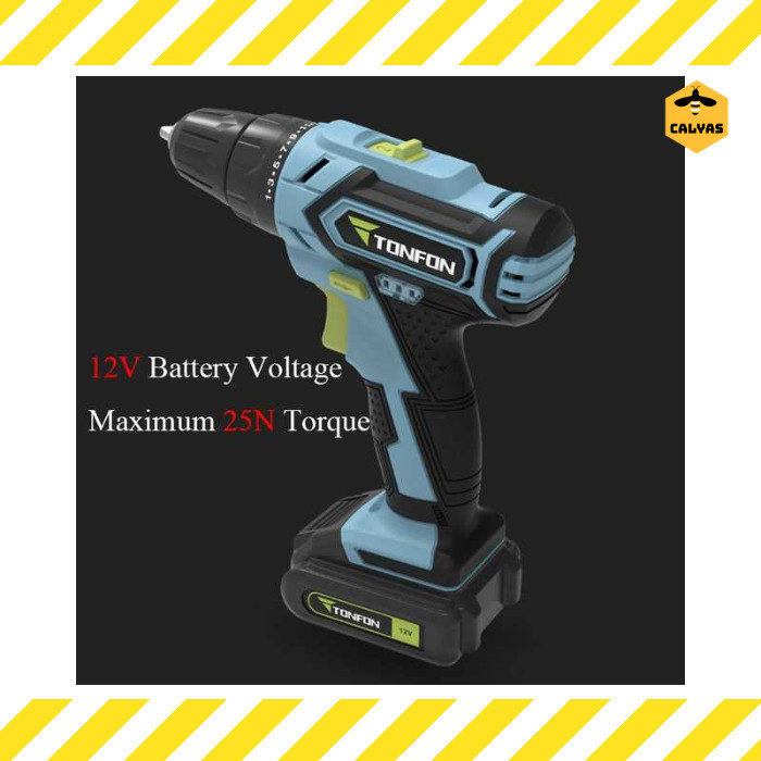 Bor Tangan Listrik Baterai Cas Portable Electric Cordless Drill 12V