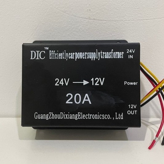 Car Power Supply Transformer Converter Stepdown 24V To 12V 20A