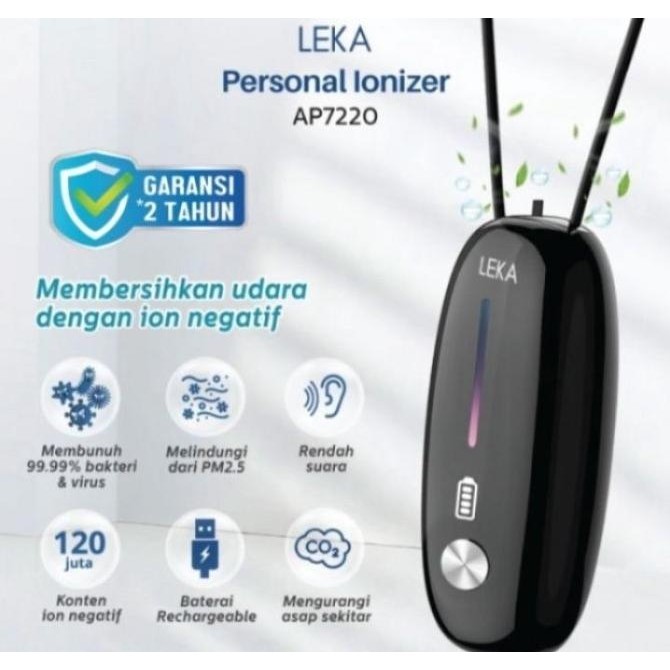 Leka Ap7220 Personal Ionizer Portable Kalung Ion Negatif Purifier