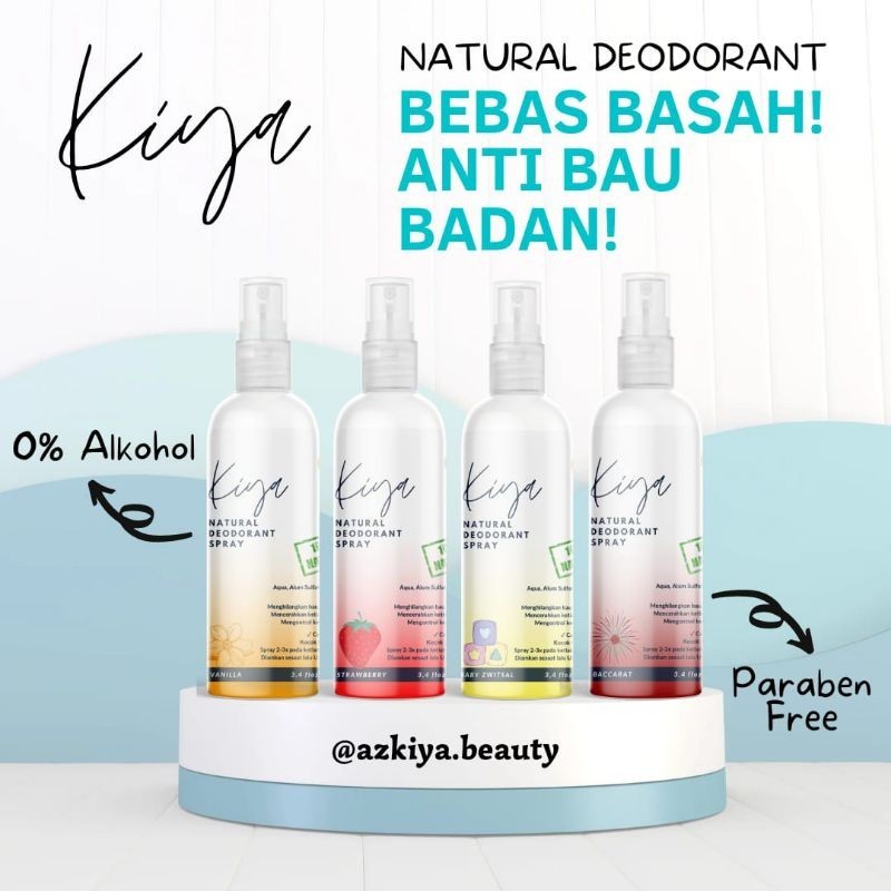 Kiya Natural Deodorant Spray Deodorant Tawas Ketiak Tawas Cair - 100ml