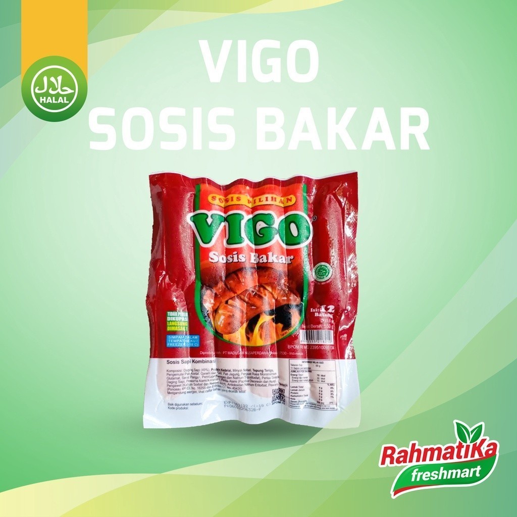 

Vigo Sosis Bakar Isi 12 Pcs 500 gr