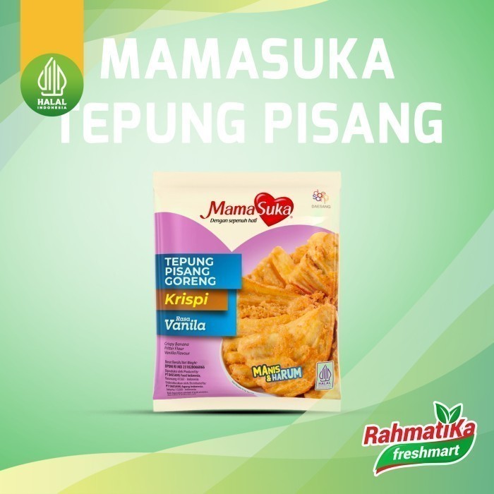 

MamaSuka Tepung Pisang Goreng Krispi Rasa Vanila 210 gr